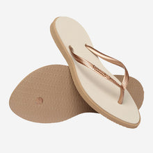 Afbeelding in Gallery-weergave laden, Havaianas slim point | gold beige