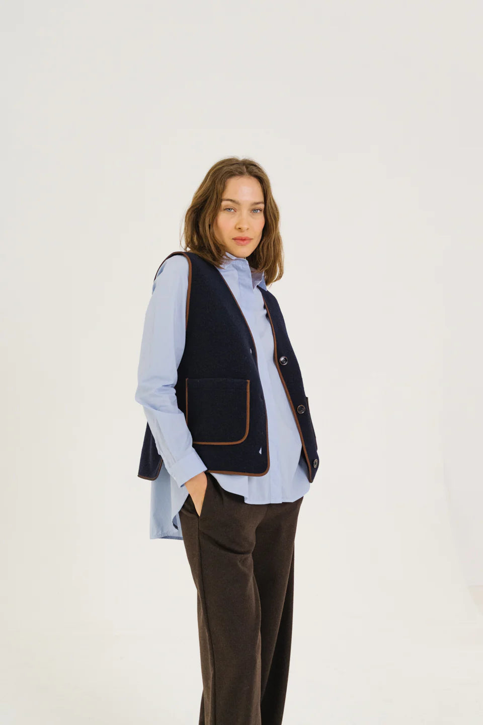 SALLY navy vest
