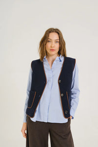 SALLY navy vest