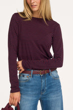 Afbeelding in Gallery-weergave laden, CIBRIS longsleeves striped tee merlot
