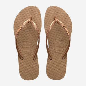 Havaianas slim logo metallic | rose gold