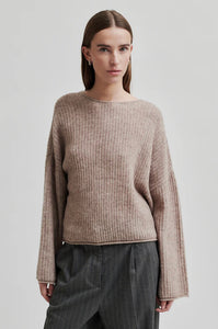 YMMA knit open back sweater