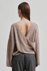 YMMA knit open back sweater