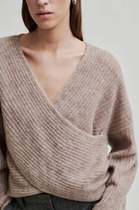 YMMA knit open back sweater