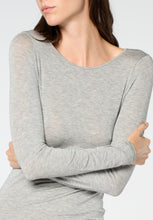 Afbeelding in Gallery-weergave laden, Perfect Line Cashmere - T-Shirt Long Sleeve grijs
