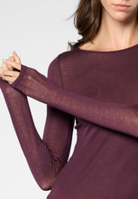 Afbeelding in Gallery-weergave laden, Perfect Line Cashmere - T-Shirt Long Sleeve paars

