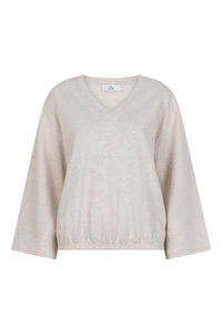 TIBERE V neck sweat long straight sleeves