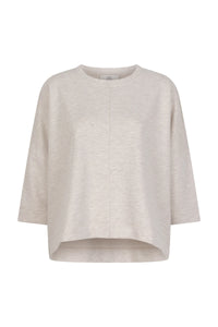 TIBEAU boxy round neck half sleeves sweat