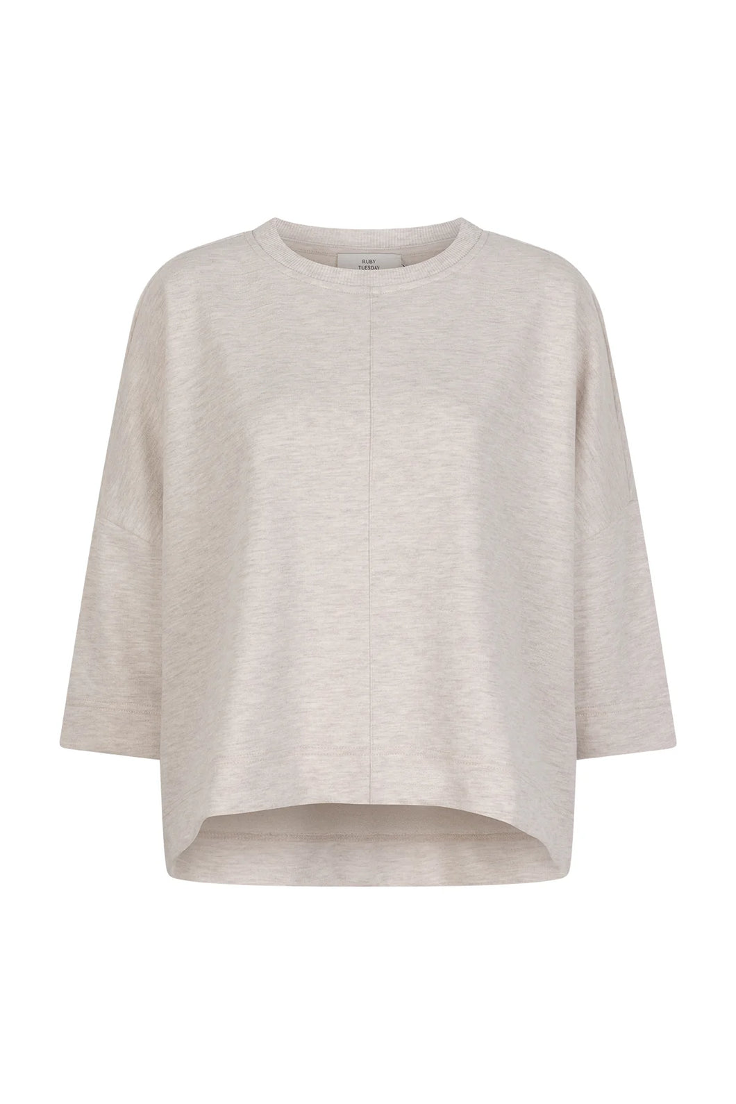 TIBEAU boxy round neck half sleeves sweat