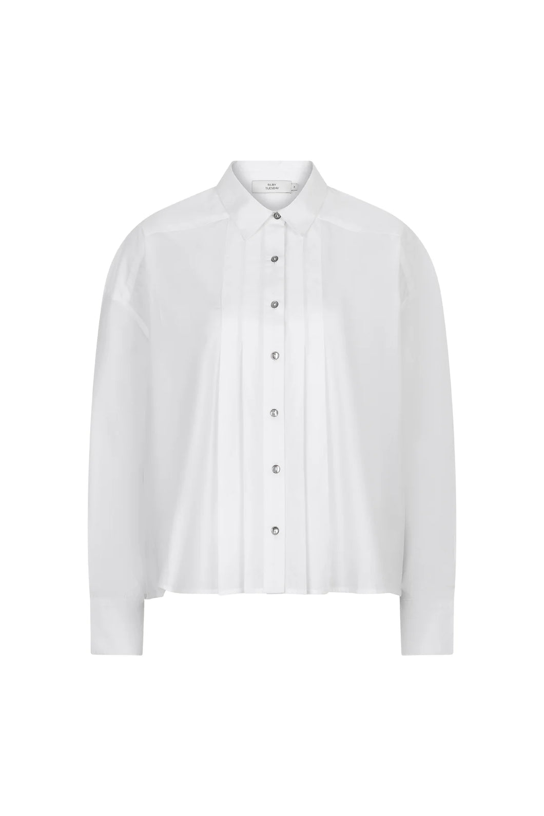IMAANI poplin pleated blouse