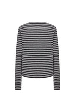 Afbeelding in Gallery-weergave laden, CIBRIS longsleeves striped tee light grey

