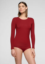 Afbeelding in Gallery-weergave laden, Perfect Line modal - T-Shirt Long Sleeve | deep red
