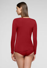 Afbeelding in Gallery-weergave laden, Perfect Line modal - T-Shirt Long Sleeve | deep red
