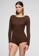 Afbeelding in Gallery-weergave laden, Perfect Line cashmere - T-Shirt Long Sleeve | chocolate 3
