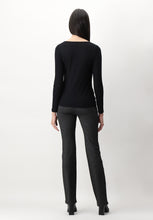 Afbeelding in Gallery-weergave laden, Perfect Line Cashmere - T-Shirt Long Sleeve zwart
