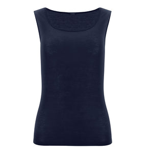 Perfect Line cashmere - tank top blauw