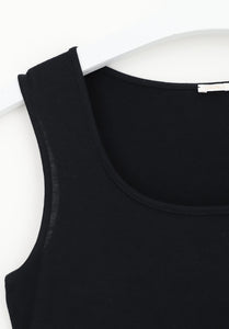 Perfect Line cashmere - tank top zwart