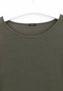 Perfect Line Cashmere - T-Shirt Long Sleeve leger groen