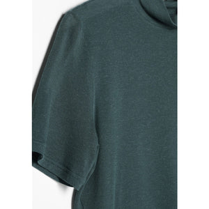 Perfect Line Cashmere - Turtle Neck Short Sleeve / forest