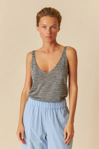MELANGE KNIT TOP