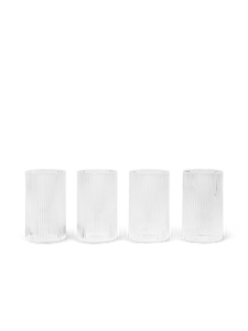 RIPPLE VERRINES | set of 4 | clear