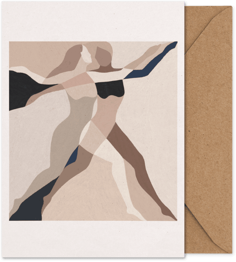 TWO DANCERS - ART CARD