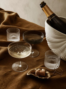 RIPPLE CHAMPAGNE SAUCERS